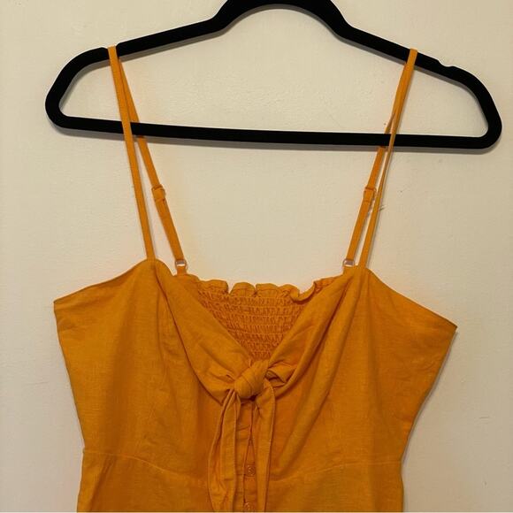 NWT Sofia Jeans M orange tank top coquette summer casual cute button up Barbie - Picture 2 of 7